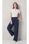 Women's Elastic High Modal Viscose Fabric Wide Leg Sweatpants - 5