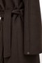 Double-Breasted Collar Belted Cashmere Brown Coat 12822 - 3