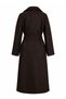 Double-Breasted Collar Belted Cashmere Brown Coat 12822 - 4