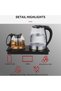 Glass Electric Kettle 2.0L - 1500W Fast Boiling Borosilicate Glass Kettle with LED Blue Light, Auto Shut-Off & Boil-Dry Protection, 360° Base, Portable Pop Cap Easy Open Lid - Black - 4