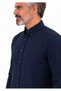 Men's Navy Blue Slim Long Sleeve Basic Shirt - 6