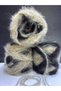 Black, Sand Beige (Bol Tüylü) Thick Cashmere Cake Moher Yarn, 200g. - 2