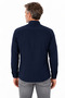 Men's Navy Blue Slim Long Sleeve Basic Shirt - 5