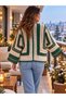 Hand Knitted Women's Cardigan, 100% Cotton, Bohemian Vintage Granny Square Design, Green and Cream, Seasonal, Handmade Cardigan, Sizes M/L. - 5