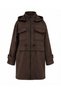 Hooded Waist Adjustable Suede Bitter Jacket 0200 - 2