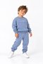 Simit Yaka Creation Printed Piecework Sweatshirt/Elastic Waist Sweatpants 3-Strap Drawstring Set