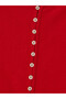 Özmarka New Season Red Crew Neck Women's Cardigan - 6