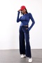 Blue Crew Neck Long Sleeve T-Shirt 2449 - 4