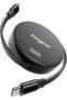 كابل USB C إلى USB C قابل للسحب بقوة 240 واط (3.3 قدم، أسود)