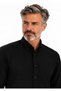 Men's Black Slim Long Sleeve Basic Shirt - 5