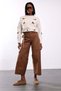 Brown Belted Cargo Pocket Trousers 17664 - 2