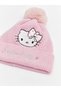 Lcw Accessories Pink Hello Kitty Embroidered Girls' Knitwear Scarf and Beanie - 3
