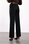 Black Belted Straight-Cut Fabric Trousers - 4