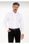 Men's White Slim Long Sleeve Basic Shirt
