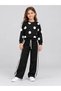 Girl's Modal Fabric Tracksuit Set with Cowl Neck and Wide-Legged Pants