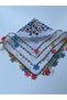 Hand Work Needlepointed Square Writing 100X100 cm Handcrafted - 4