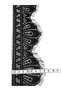 Bearded Lace, Sweater Lace Edge Length 3 Meters Width 8 cm Black - Ecru - 3