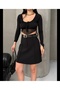 Women's Belted High A-Line Mini Skirt with Pocket Detail - 5