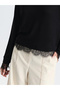 Bearded Lace, Sweater Lace Edge Length 3 Meters Width 8 cm Black - Ecru