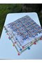 Hand Work Needlepointed Square Writing 100X100 cm Handcrafted