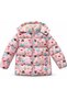 Girl's Hooded Digital Print Patterned Fluffy Coat - Water and Wind Resistant - 3