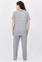 Women 2 Pieces Heather Top And Bottom Sleepwear Set, Grey - 2