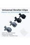 Universal Stroller Clips - Multiuse Fasteners, Black/Grey (4 Pack) - 2