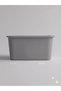 Large 17 Liter 40X30X20 cm Polypropylene Plastic Organizer with Gray Lid - Toy Box and Storage Basket - 3