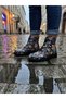 1000 Shapes Printed Colorful Lace-Up and Zippered Boots