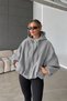 Oversize Thick Anti-Pilling Cashmere Bomber Style Hooded Women's Jacket