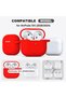 غطاء سيليكون ناعم لسماعات AirPods 5 و AirPods 4 - أحمر - 4