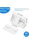 50 Pcs Premium 90 Degree Plastic Corner Braces with Cover Caps, Heavy Duty Right Angle Shelf Support Brackets, White Furniture Corner Connectors for Cabinets, Cupboards, Wooden Shelves - 2