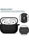 غطاء سيليكون ناعم لسماعات AirPods Pro 2 - أسود - 2
