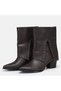 Large Size Bitter Brown Studded Fold Collar Women's Boots 41-42-43-44 - 2