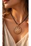 Engraved Copper Prayer Necklace – Unisex Necklace with Spiritual Motifs - 5