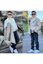 Boys' Lined Cashmere Coat - Turtleneck Knit Sweater - Belted Denim Trousers 4-Piece Set - Holiday Collection - 2