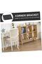 50 Pcs Premium 90 Degree Plastic Corner Braces with Cover Caps, Heavy Duty Right Angle Shelf Support Brackets, Black Furniture Corner Connectors for Cabinets, Cupboards, Wooden Shelves - 4