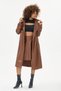 Women's Leather Look Belted Long Trench Coat |   Belted Long Trench Coat - 3