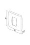 TEM Soft 1-module device frame, anthracite - 2