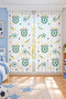 Green and White Fan Football Ball Children's Room Tulle Curtain