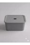 Large 17 Liter 40X30X20 cm Polypropylene Plastic Organizer with Gray Lid - Toy Box and Storage Basket - 2