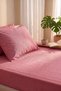 Double Cotton Elastic Sheet Set |   With 2 Pillowcases |   Non-Slip Corner Elastic, Soft Textured - 4