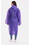 Women's Men's Raincoat with Umbrella Hood and Snap Fasteners - 3