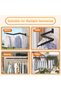 Wall Mounted Clothes Drying Rack, Retractable Folding Clothes Hanger Rack Laundry Drying Rack, Wall - 5
