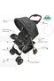 MOON Bezik - One Fold Stroller,Mid Grey - 2
