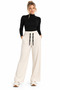 Women's Cream Color Wide Leg Sweatpants
