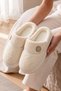 Women's Button Detailed, Soft, Plush Washable Home Slippers, High Thick Sole, Warm Winter Slippers - 3