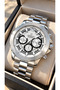 Functions Active Silver Color Steel Cord,White Dial-Male Wristwatch+Chain Bracelet - 2