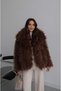 Brown Faux Fur Powell Coat - 3