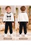 100% Cotton Panda with Glasses Printed, Cotton Inside, 3 Yarn Thick Winter Baby & Kids Set - 4